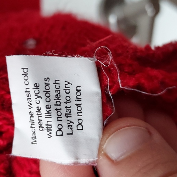 Notations short sleeve turtleneck sweater red xl - Picture 8 of 11